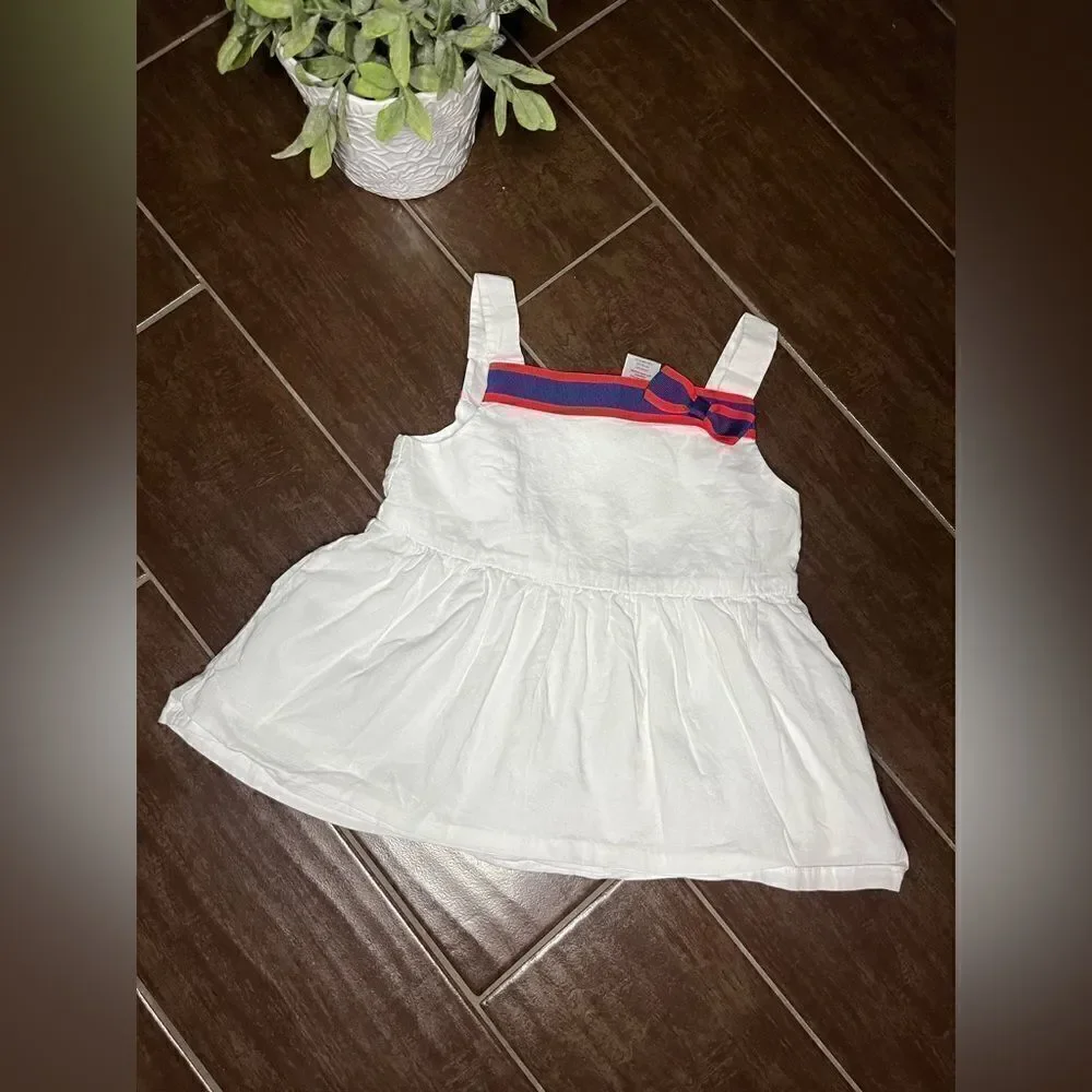 Gymboree white/red/blue tank top short set sz 6